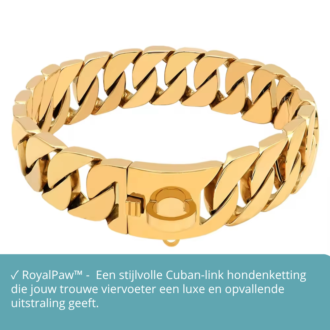 RoyalPaw™ Luxe Cuban Chain voor Honden