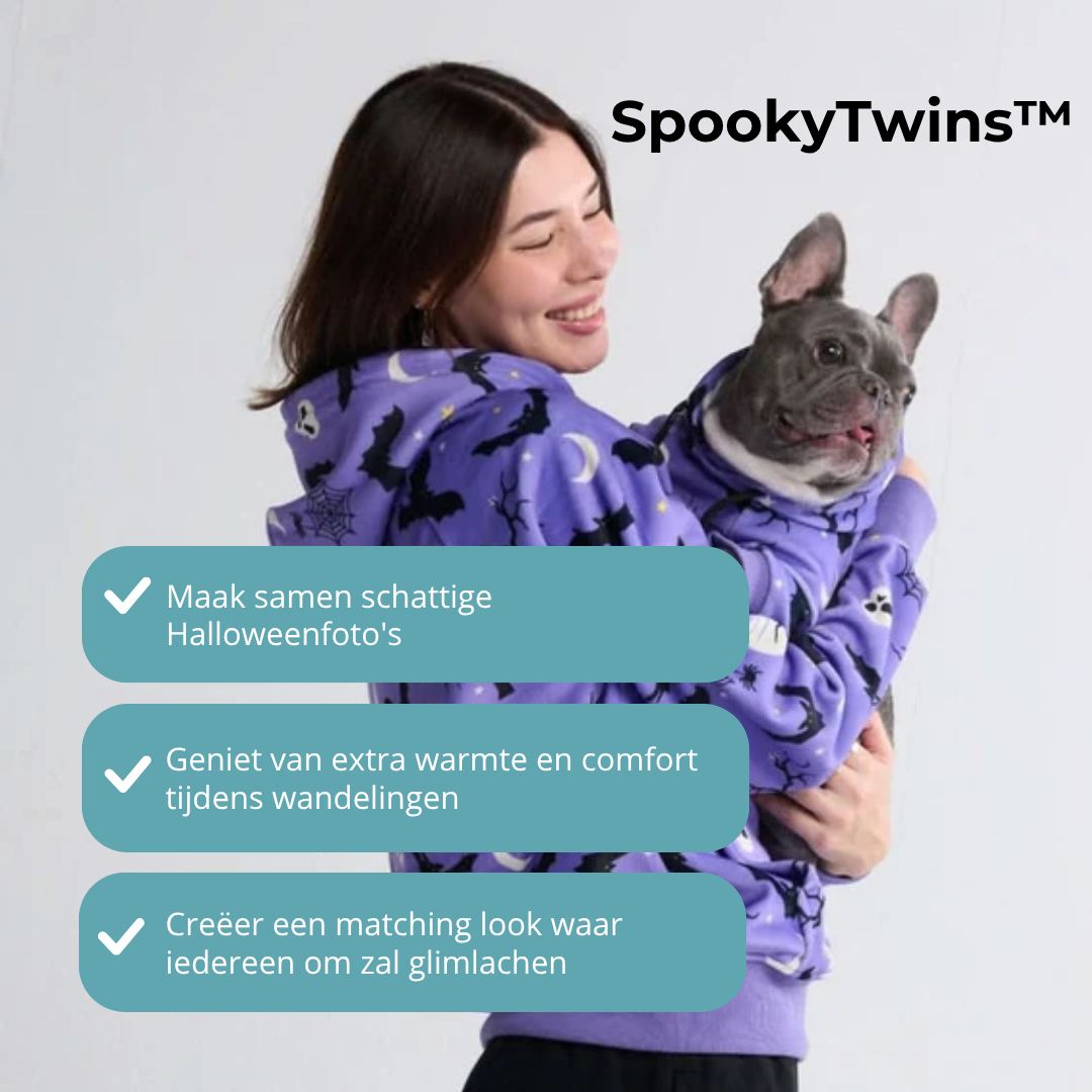 SpookyTwins™ Halloween Hoodie voor Baas & Hond