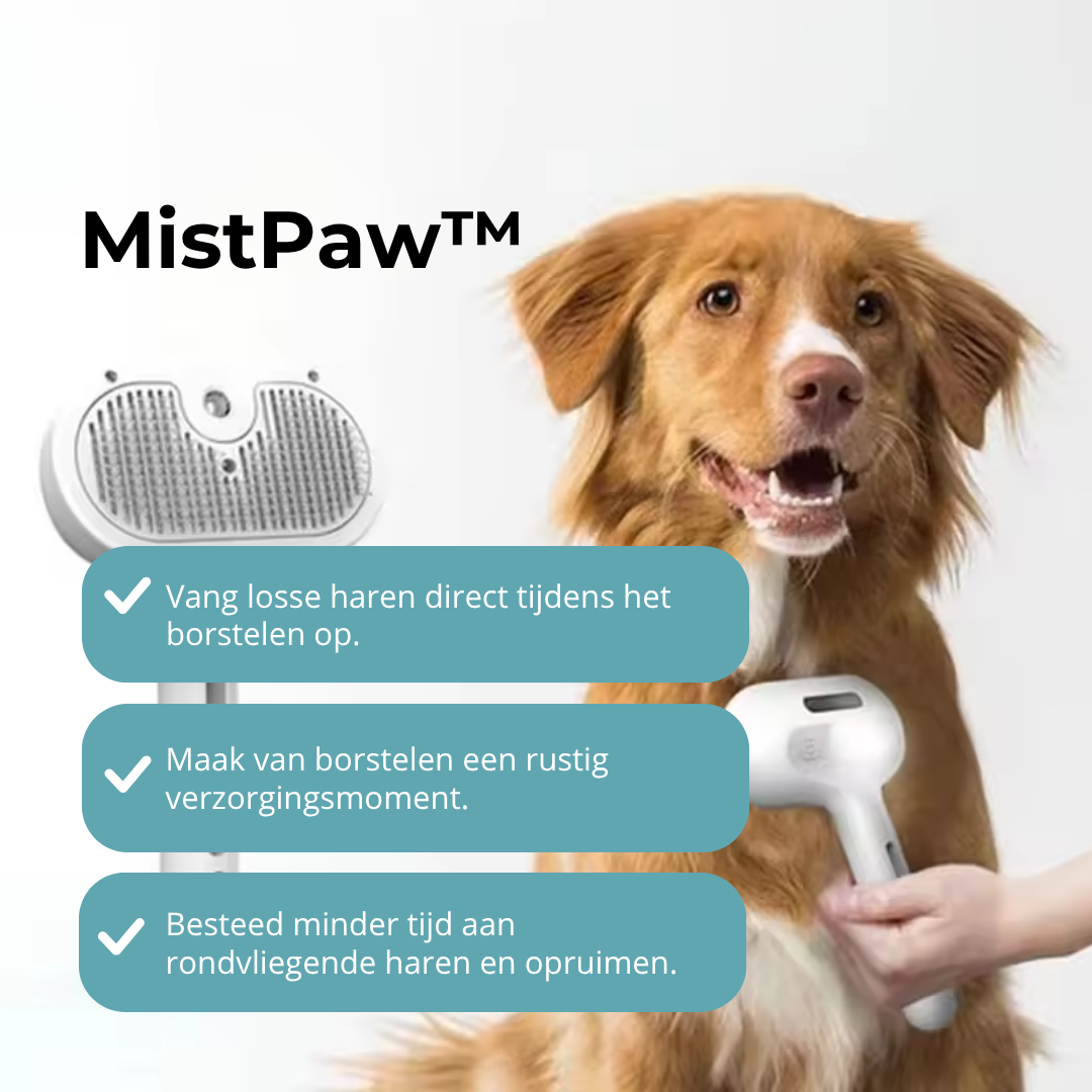 MistPaw™ Zachte Stoomborstel voor Huisdieren